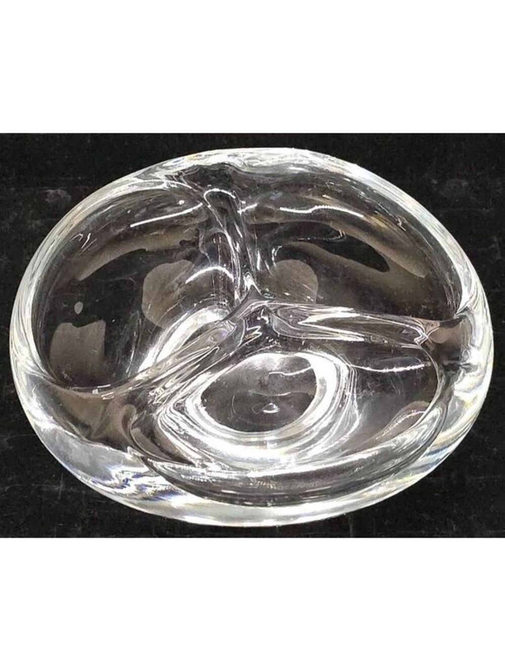 Mid-century Danish Art Glass Divided Dish